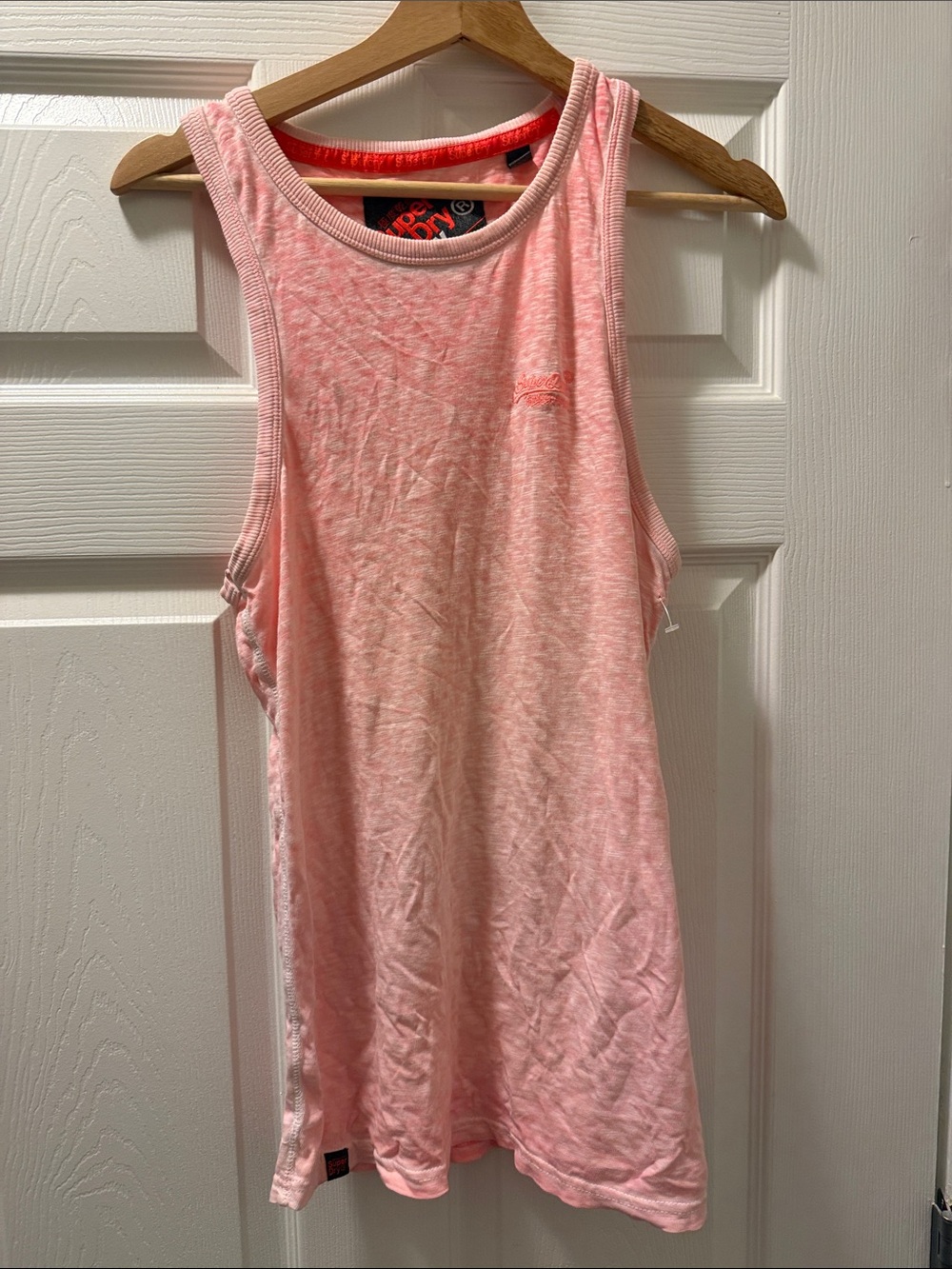 Superdry Pink Sleeveless V-Neck Tank Size Small